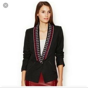 Plenty by Tracy Reese black linen blend blazer 8
